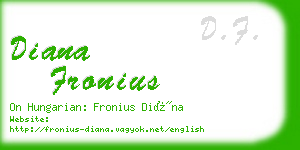 diana fronius business card